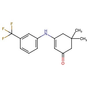 100445-52-1 | 5,5-Dimethyl-3-((3-(trifluoromethyl)phenyl)amino)cyclohex-2-en-1-one - Hoffman Fine Chemicals