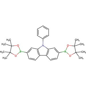 1035631-57-2 | 9-Phenyl-2,7-bis(4,4,5,5-tetramethyl-1,3,2-dioxaborolan-2-yl)-9H-carbazole - Hoffman Fine Chemicals