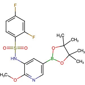 1083326-73-1 | 2,4-Difluoro-N-(2-methoxy-5-(4,4,5,5-tetramethyl-1,3,2-dioxaborolan-2-yl)pyridin-3-yl)benzenesulfonamide - Hoffman Fine Chemicals