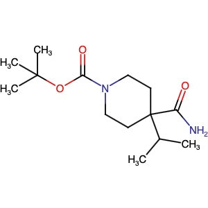 1093396-56-5 | tert-Butyl 4-carbamoyl-4-propan-2-ylpiperidine-1-carboxylate - Hoffman Fine Chemicals