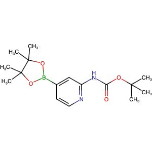 1095708-32-9 | 1,1-Dimethylethyl N-[4-(4,4,5,5-tetramethyl-1,3,2-dioxaborolan-2-yl)-2-pyridinyl]carbamate - Hoffman Fine Chemicals