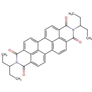 110590-81-3 | N,N'-bis(1-ethylpropyl)-3,4:9,10-perylenebis(dicarboximide) - Hoffman Fine Chemicals