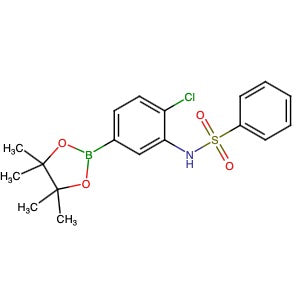 1106313-60-3 | N-(2-Chloro-5-(4,4,5,5-tetramethyl-1,3,2-dioxaborolan-2-yl)phenyl)benzenesulfonamide - Hoffman Fine Chemicals