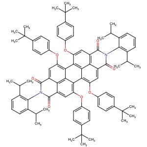 112078-08-7 | 5,6,12,13-Tetrakis(4-(tert-butyl)phenoxy)-2,9-bis(2,6-diisopropylphenyl)anthra[2,1,9-def:6,5,10-d'e'f']diisoquinoline-1,3,8,10(2H,9H)-tetraone - Hoffman Fine Chemicals