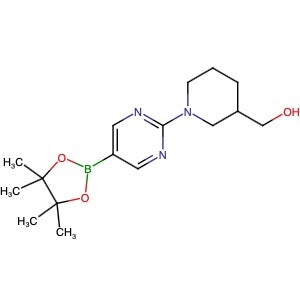 1202805-21-7 | 1-[5-(4,4,5,5-Tetramethyl-1,3,2-dioxaborolan-2-yl)-2-pyrimidinyl]-3-piperidinemethanol - Hoffman Fine Chemicals