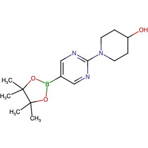 1202805-26-2 | 1-[5-(4,4,5,5-Tetramethyl-1,3,2-dioxaborolan-2-yl)-2-pyrimidinyl]-4-piperidinol - Hoffman Fine Chemicals