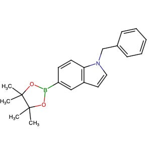 1206163-56-5 | 1-(Phenylmethyl)-5-(4,4,5,5-tetramethyl-1,3,2-dioxaborolan-2-yl)-1H-indole - Hoffman Fine Chemicals