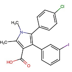 1305320-66-4 | 5-(4-Chlorophenyl)-4-(3-iodophenyl)-1,2-dimethyl-1H-pyrrole-3-carboxylic acid - Hoffman Fine Chemicals