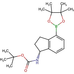 1307231-04-4 | tert-Butyl (R)-(4-(4,4,5,5-tetramethyl-1,3,2-dioxaborolan-2-yl)-2,3-dihydro-1H-inden-1-yl)carbamate - Hoffman Fine Chemicals