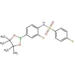 1314069-46-9 | 4-Fluoro-N-[2-fluoro-4-(4,4,5,5-tetramethyl-1,3,2-dioxaborolan-2-yl)phenyl]benzenesulfonamide - Hoffman Fine Chemicals