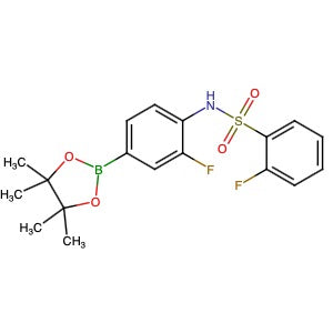 1314069-48-1 | 2-Fluoro-N-[2-fluoro-4-(4,4,5,5-tetramethyl-1,3,2-dioxaborolan-2-yl)phenyl]benzenesulfonamide - Hoffman Fine Chemicals