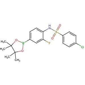 1314069-51-6 | 4-Chloro-N-[2-fluoro-4-(4,4,5,5-tetramethyl-1,3,2-dioxaborolan-2-yl)phenyl]benzenesulfonamide - Hoffman Fine Chemicals