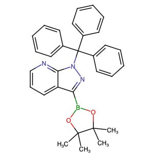 1319591-26-8 | 3-(4,4,5,5-Tetramethyl-1,3,2-dioxaborolan-2-yl)-1-trityl-1H-pyrazolo[3,4-b]pyridine - Hoffman Fine Chemicals