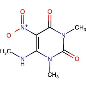 13992-53-5 | 1,3-Dimethyl-6-methylamino-5-nitro-1H-pyrimidine-2,4-dione - Hoffman Fine Chemicals