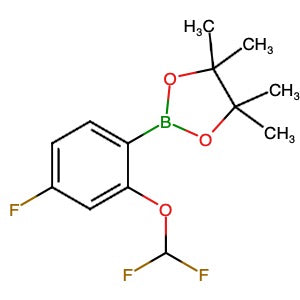 1403988-78-2 | 2-[2-(Difluoromethoxy)-4-fluorophenyl]-4,4,5,5-tetramethyl-1,3,2-dioxaborolane - Hoffman Fine Chemicals