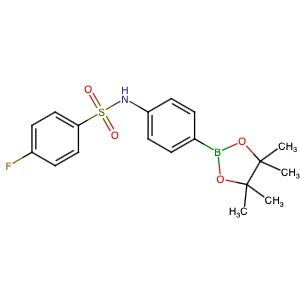 1469930-84-4 | 4-Fluoro-N-[4-(4,4,5,5-tetramethyl-1,3,2-dioxaborolan-2-yl)phenyl]benzenesulfonamide - Hoffman Fine Chemicals