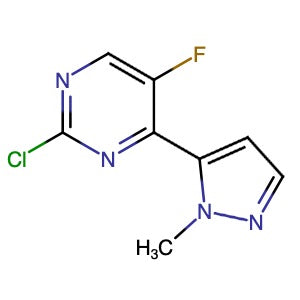 1503214-75-2 | 2-Chloro-5-fluoro-4-(1-methyl-1H-pyrazol-5-yl)pyrimidine - Hoffman Fine Chemicals