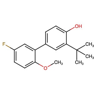 1609538-42-2 | 3-(tert-Butyl)-5'-fluoro-2'-methoxy-[1,1'-biphenyl]-4-ol - Hoffman Fine Chemicals
