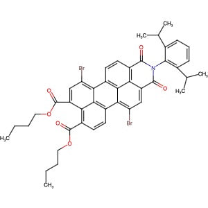 1616921-47-1 | Dibutyl 5,11-dibromo-2-(2,6-diisopropylphenyl)-1,3-dioxo-2,3-dihydro-1H-benzo[10,5]anthra[2,1,9-def]isoquinoline-8,9-dicarboxylate - Hoffman Fine Chemicals