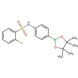 1637249-14-9 | 2-Fluoro-N-[4-(4,4,5,5-tetramethyl-1,3,2-dioxaborolan-2-yl)phenyl]benzenesulfonamide - Hoffman Fine Chemicals