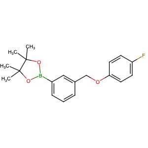 1648930-13-5 | 2-[3-[(4-Fluorophenoxy)methyl]phenyl]-4,4,5,5-tetramethyl-1,3,2-dioxaborolane - Hoffman Fine Chemicals