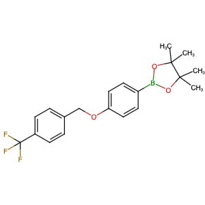 1813554-40-3 | 4,4,5,5-Tetramethyl-2-[4-[[4-(trifluoromethyl)phenyl]methoxy]phenyl]-1,3,2-dioxaborolane - Hoffman Fine Chemicals