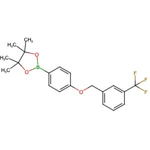 1813554-41-4 | 4,4,5,5-Tetramethyl-2-[4-[[3-(trifluoromethyl)phenyl]methoxy]phenyl]-1,3,2-dioxaborolane - Hoffman Fine Chemicals