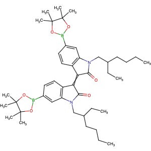 1821433-54-8 | N,N'-Bis(2-ethylhexyl)-6,6'-bis(4,4,5,5-tetramethyl-1,3,2-dioxaborolan-2-yl)isoindigo - Hoffman Fine Chemicals