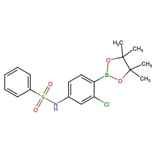 2213440-04-9 | N-(3-Chloro-4-(4,4,5,5-tetramethyl-1,3,2-dioxaborolan-2-yl)phenyl)benzenesulfonamide - Hoffman Fine Chemicals
