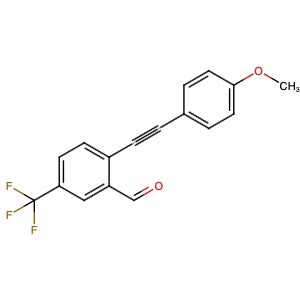 2394924-36-6 | 2-((4-Methoxyphenyl)ethynyl)-5-(trifluoromethyl)benzaldehyde - Hoffman Fine Chemicals