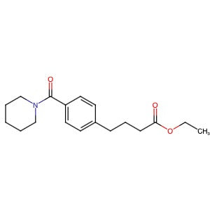 364359-14-8 | Ethyl 4-(4-(piperidine-1-carbonyl)phenyl)butanoate - Hoffman Fine Chemicals