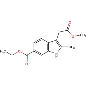 491601-46-8 | 3-Methoxycarbonylmethyl-2-methyl-1H-indole-6-carboxylic acid ethyl ester - Hoffman Fine Chemicals
