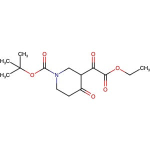 518990-24-4 | tert-Butyl 3-(2-ethoxy-2-oxoacetyl)-4-oxopiperidine-1-carboxylate - Hoffman Fine Chemicals