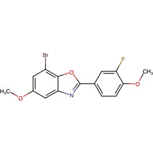 544704-75-8 | 7-Bromo-2-(3-fluoro-4-methoxyphenyl)-5-methoxybenzo[d]oxazole - Hoffman Fine Chemicals