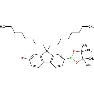 620624-96-6 | 2-(7-Bromo-9,9-dioctyl-9H-fluoren-2-yl)-4,4,5,5-tetramethyl-1,3,2-dioxaborolane - Hoffman Fine Chemicals