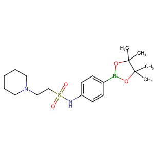 756520-84-0 | 2-(Piperidin-1-yl)-N-(4-(4,4,5,5-tetramethyl-1,3,2-dioxaborolan-2-yl)phenyl)ethane-1-sulfonamide - Hoffman Fine Chemicals