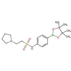 756520-86-2 | 2-(Pyrrolidin-1-yl)-N-(4-(4,4,5,5-tetramethyl-1,3,2-dioxaborolan-2-yl)phenyl)ethane-1-sulfonamide - Hoffman Fine Chemicals