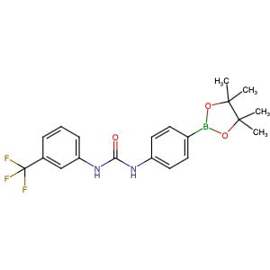 796967-48-1 | 1-(4-(4,4,5,5-Tetramethyl-1,3,2-dioxaborolan-2-yl)phenyl)-3-(3-(trifluoromethyl)phenyl)urea - Hoffman Fine Chemicals