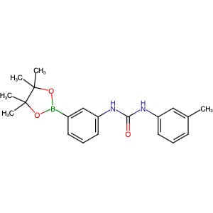 819056-45-6 | 1-(3-(4,4,5,5-Tetramethyl-1,3,2-dioxaborolan-2-yl)phenyl)-3-(m-tolyl)urea - Hoffman Fine Chemicals