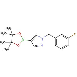 864771-96-0 | 1-[(3-Fluorophenyl)methyl]-4-(4,4,5,5-tetramethyl-1,3,2-dioxaborolan-2-yl)-1H-pyrazole - Hoffman Fine Chemicals