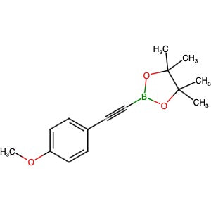 872356-95-1 | 2-((4-Methoxyphenyl)ethynyl)-4,4,5,5-tetramethyl-1,3,2-dioxaborolane - Hoffman Fine Chemicals