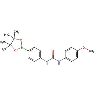 874298-01-8 | 1-(4-Methoxyphenyl)-3-(4-(4,4,5,5-tetramethyl-1,3,2-dioxaborolan-2-yl)phenyl)urea - Hoffman Fine Chemicals