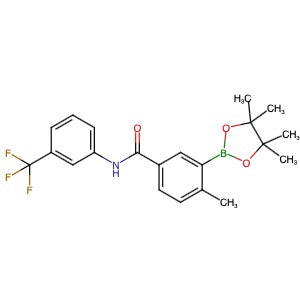 882678-81-1 | 4-Methyl-3-(4,4,5,5-tetramethyl-1,3,2-dioxaborolan-2-yl)-N-[3-(trifluoromethyl)phenyl]benzamide - Hoffman Fine Chemicals