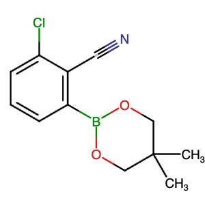 883899-06-7 | 2-Chloro-6-(5,5-dimethyl-1,3,2-dioxaborinan-2-yl)benzonitrile - Hoffman Fine Chemicals