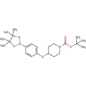 889865-34-3 | tert-Butyl 4-(4-(4,4,5,5-tetramethyl-1,3,2-dioxaborolan-2-yl)phenoxy)piperidine-1-carboxylate - Hoffman Fine Chemicals