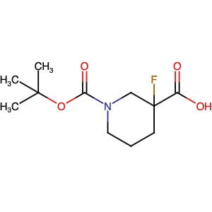 934342-39-9 | 1-(tert-Butoxycarbonyl)-3-fluoropiperidine-3-carboxylic acid - Hoffman Fine Chemicals