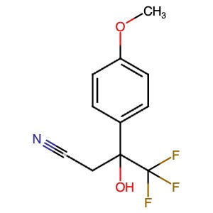 950476-84-3 | 4,4,4-Trifluoro-3-hydroxy-3-(4-methoxyphenyl)butanenitrile - Hoffman Fine Chemicals