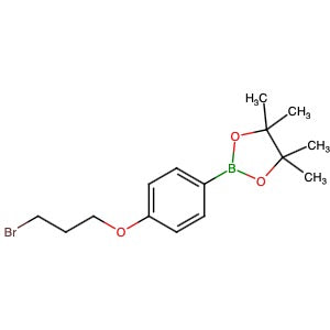 957061-13-1 | 2-[4-(3-Bromopropoxy)phenyl]-4,4,5,5-tetramethyl-1,3,2-dioxaborolane - Hoffman Fine Chemicals