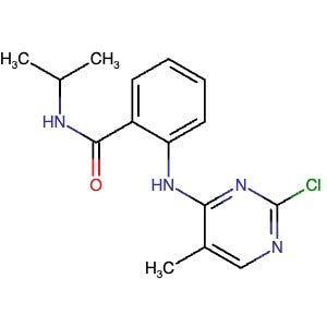 1042434-86-5 | 2-((2-Chloro-5-methylpyrimidin-4-yl)amino)-N-(prop-2-yl)benzamide - Hoffman Fine Chemicals