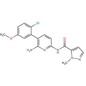 1079400-07-9 | N-(6-Amino-5-(2-chloro-5-methoxyphenyl)pyridin-2-yl)-1-methyl-1H-pyrazole-5-carboxamide - Hoffman Fine Chemicals